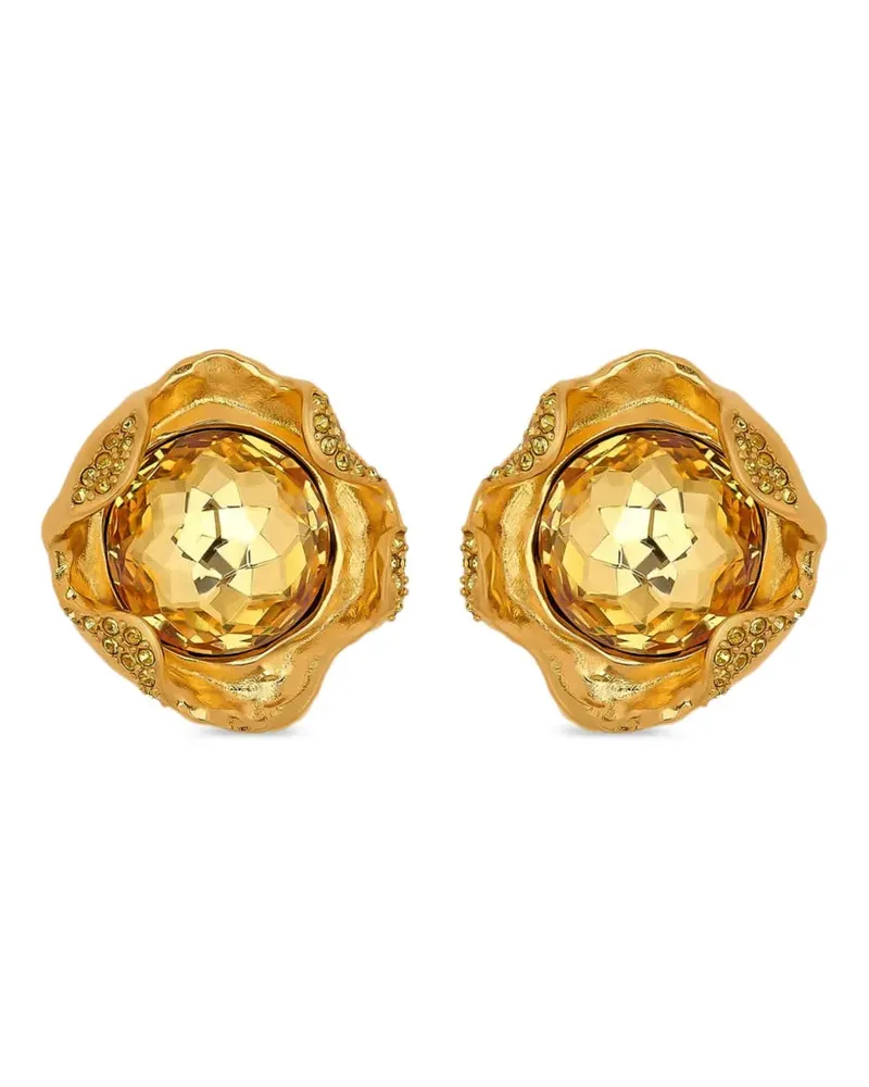 Oscar de la Renta Crystal Nest Ohrringe - Gold Gold