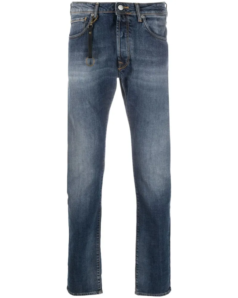 Incotex Gerade Jeans mit Schlüsselanhänger - Blau Blau