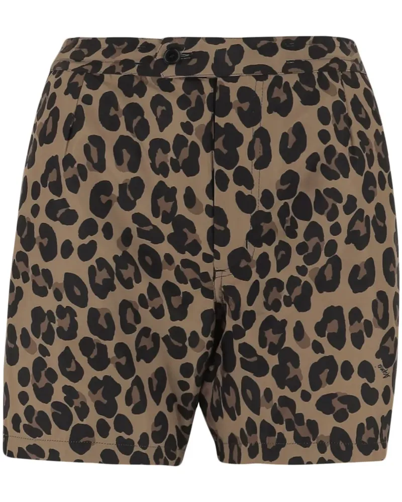 ASPESI Shorts mit Leoparden-Print - Braun Braun