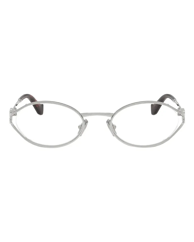 Miu Miu Brille mit ovalem Gestell - Silber Silber