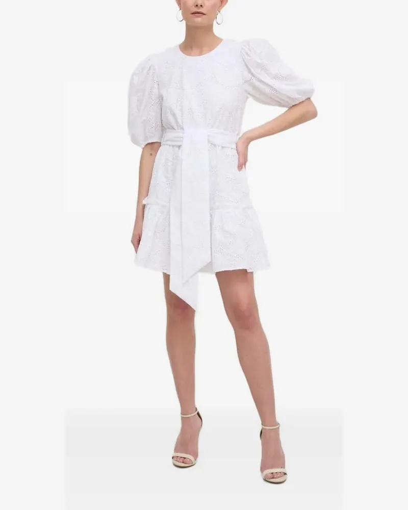 Silvian Heach Kleid mit Puffärmeln - Weiß Weiß