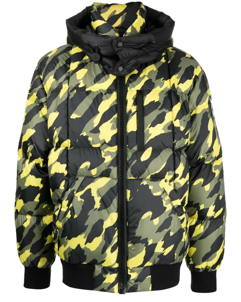Moose Knuckles Bomberjacke mit Camouflage-Print - Gelb Gelb