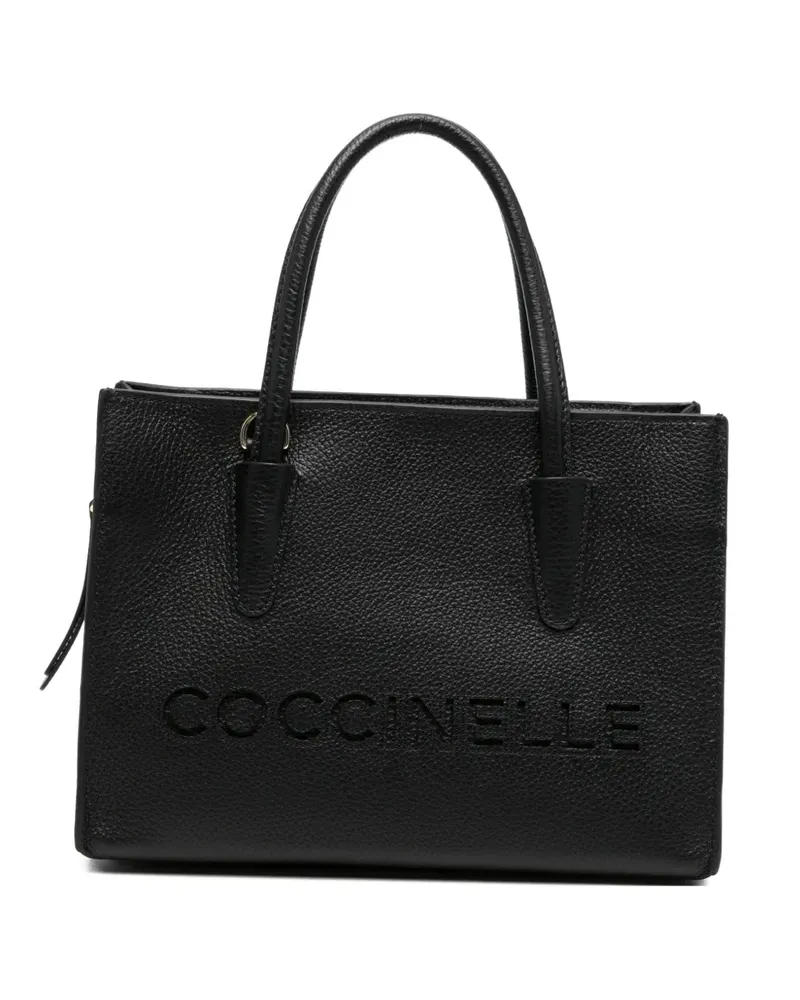 Coccinelle grained leather tote bag - Schwarz Schwarz