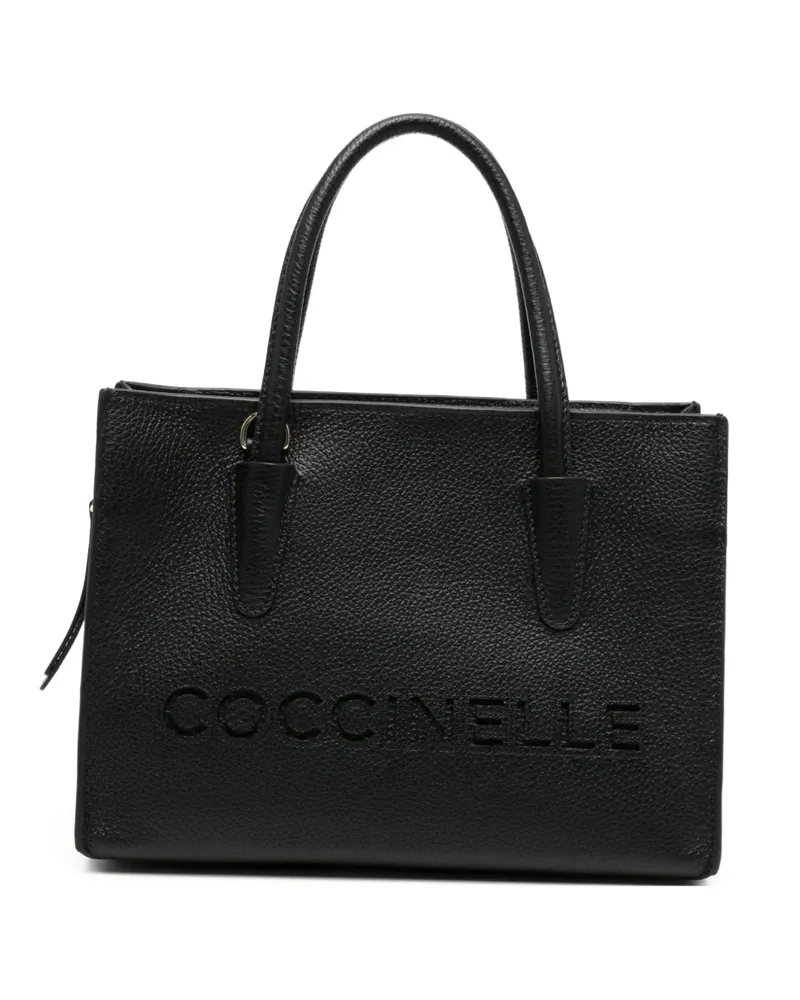 Coccinelle grained leather tote bag - Schwarz Schwarz