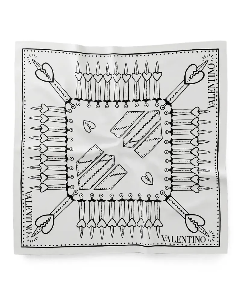 Valentino Garavani Schal (60X60) - Weiß Weiß