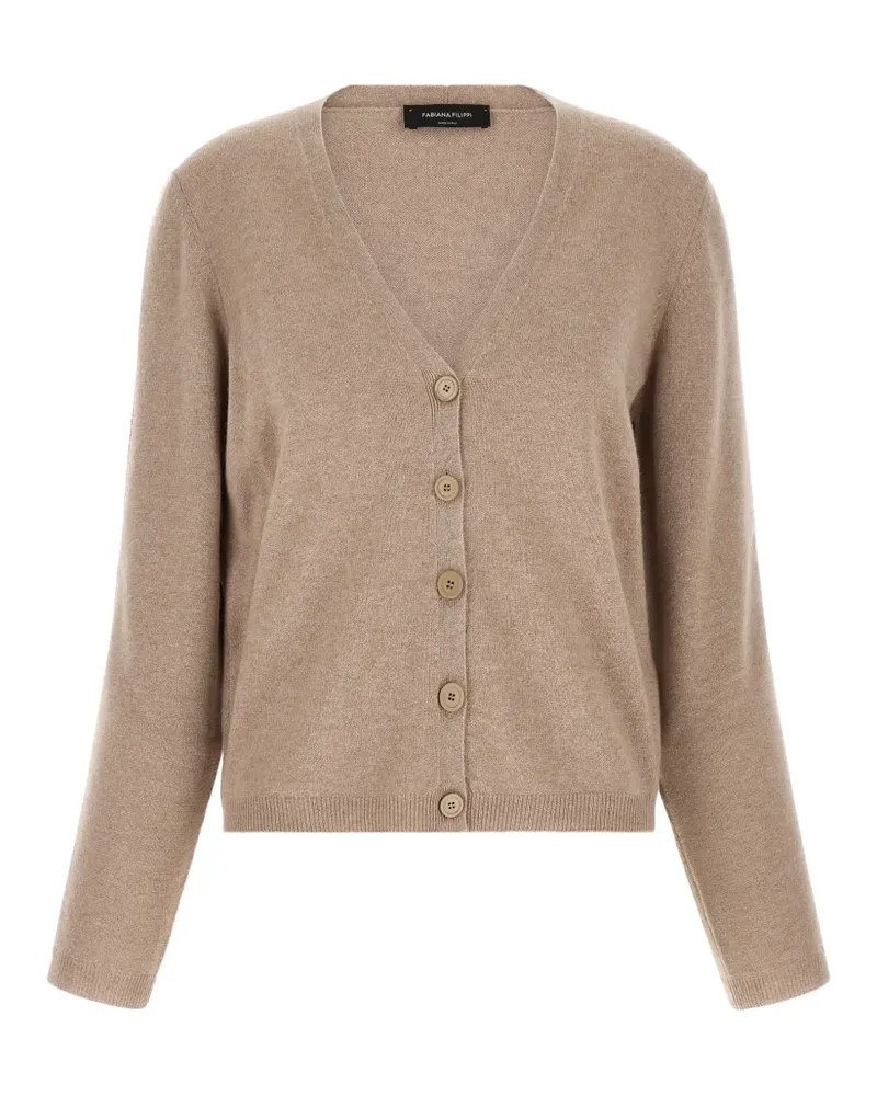Fabiana Filippi Filo Diamante V-neck cardigan - Nude Nude