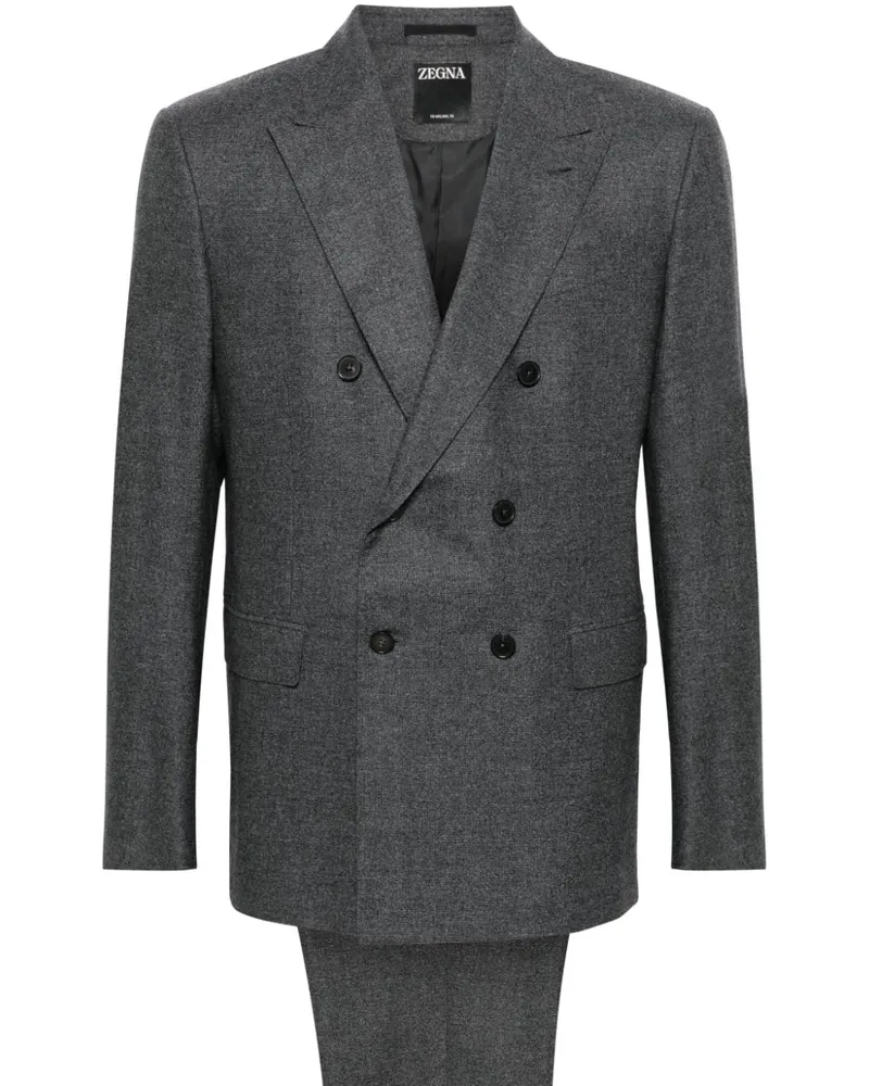 Ermenegildo Zegna Melierter Anzug - Grau Grau