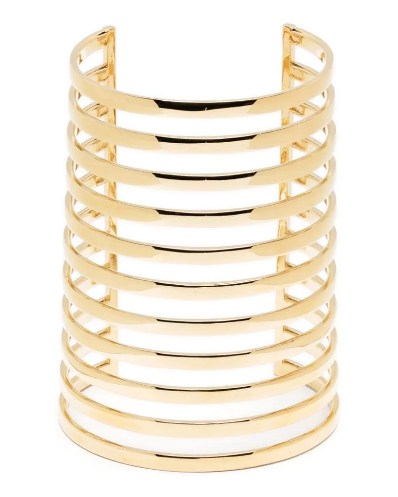 Amina Muaddi Angelica brass bracelet Gold