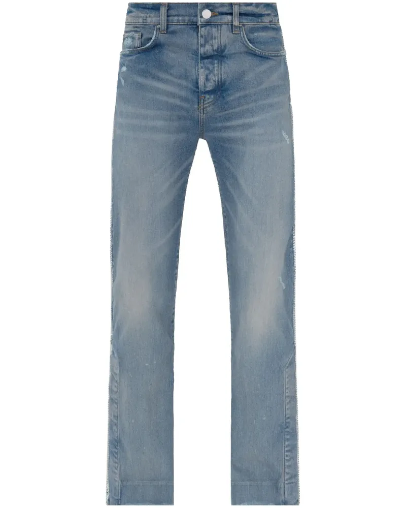 Amiri Schlagjeans mit Kristallen - Blau Blau