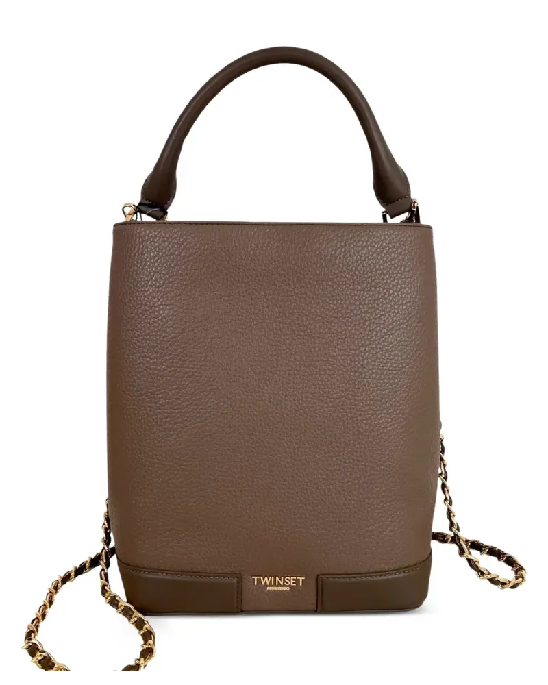 Twin-Set Rucksack mit Kettenriemen - Braun Braun