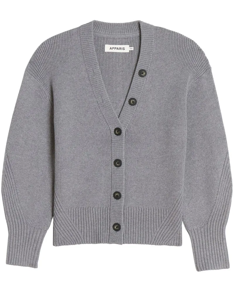 APPARIS Cardigan mit V-Ausschnitt Grau