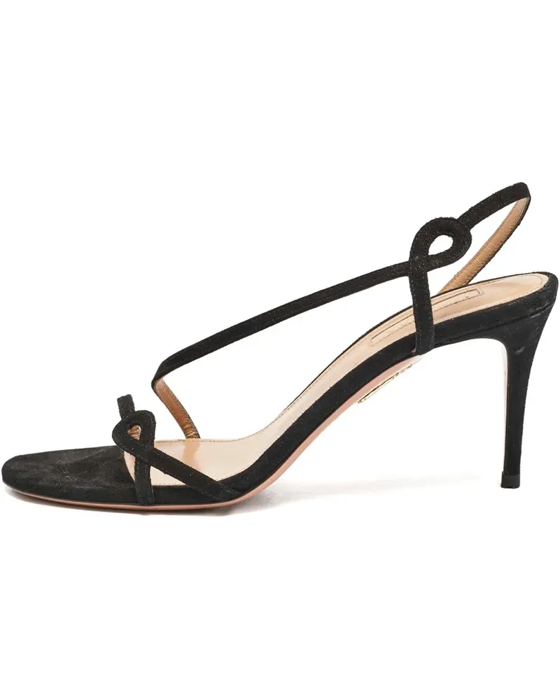 Aquazzura Slingback-Sandalen mit Kordelriemen - Schwarz Schwarz