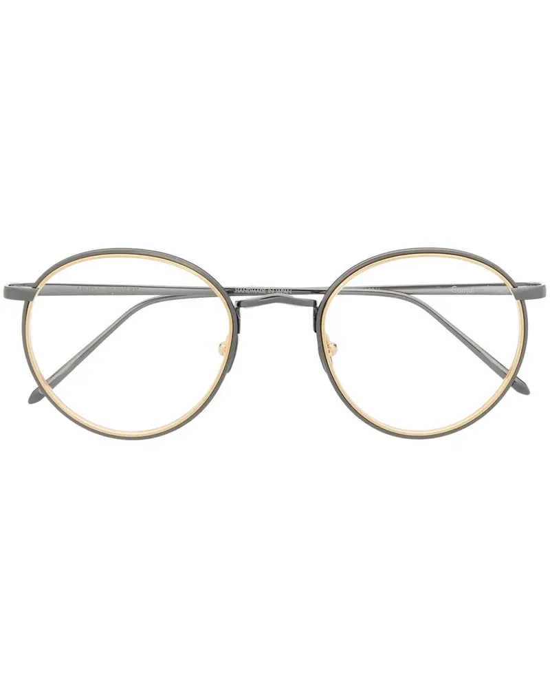 Linda Farrow Comer Brille mit rundem Gestell - Silber Silber