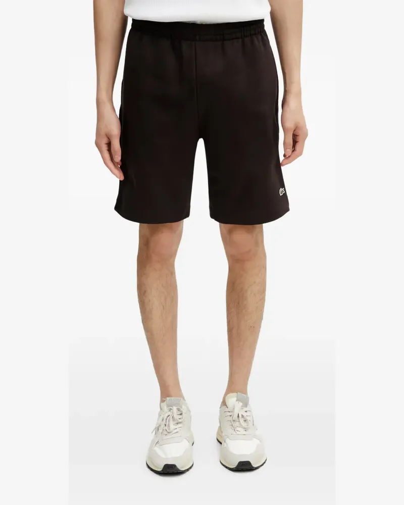 Lacoste logo-patch elasticated-waist shorts - Braun Braun