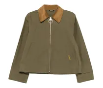 Jacke mit Cordkragen - Grün