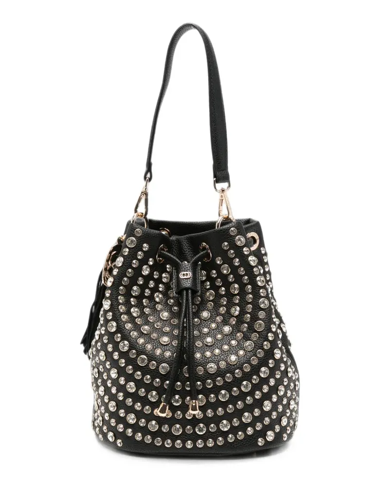 LA CARRIE Andromeda crystal-embellished bucket bag - Schwarz Schwarz