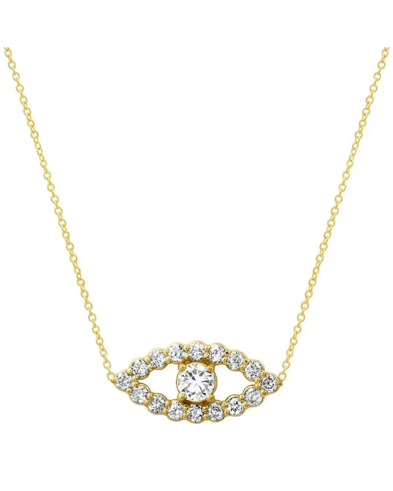 Jennifer Meyer Open Evil Eye diamond necklace - Gold Gold