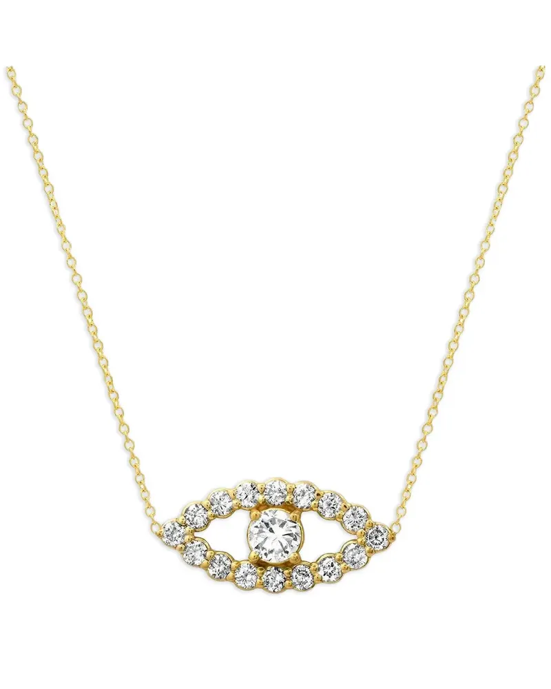 Jennifer Meyer Open Evil Eye diamond necklace - Gold Gold