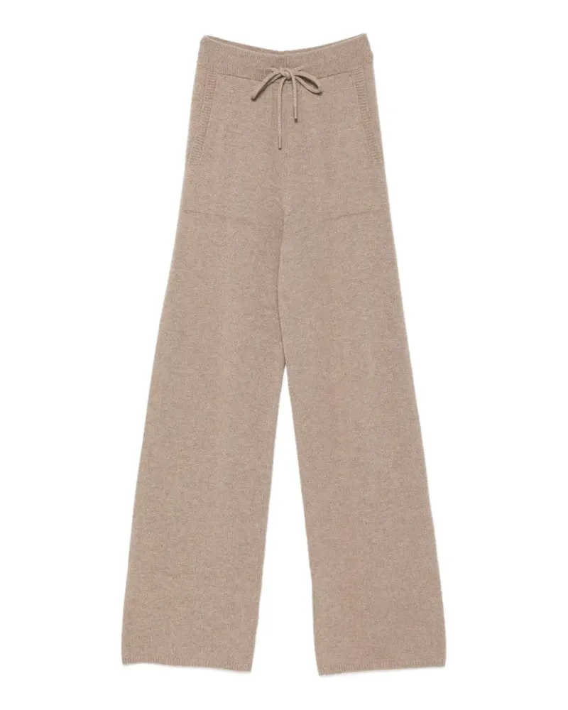 Max Mara Gestrickte Hose mit Kordelzug - Nude Nude
