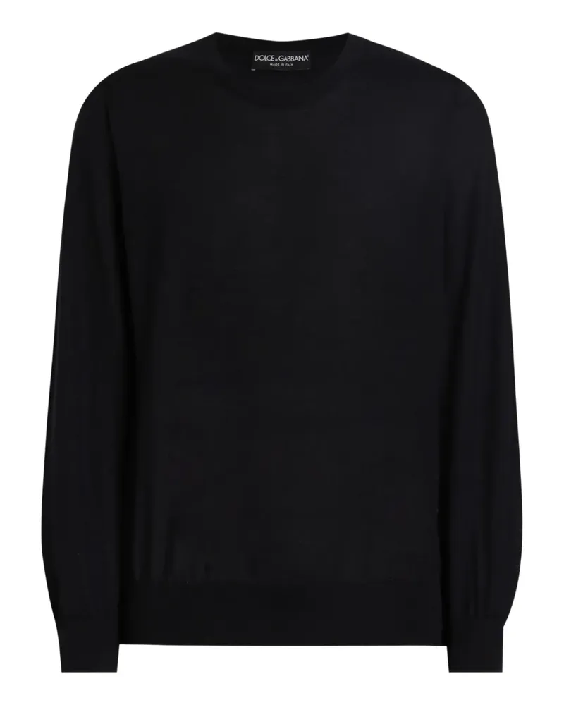 Dolce & Gabbana Kaschmirpullover mit Rundhalsausschnitt - Schwarz Schwarz