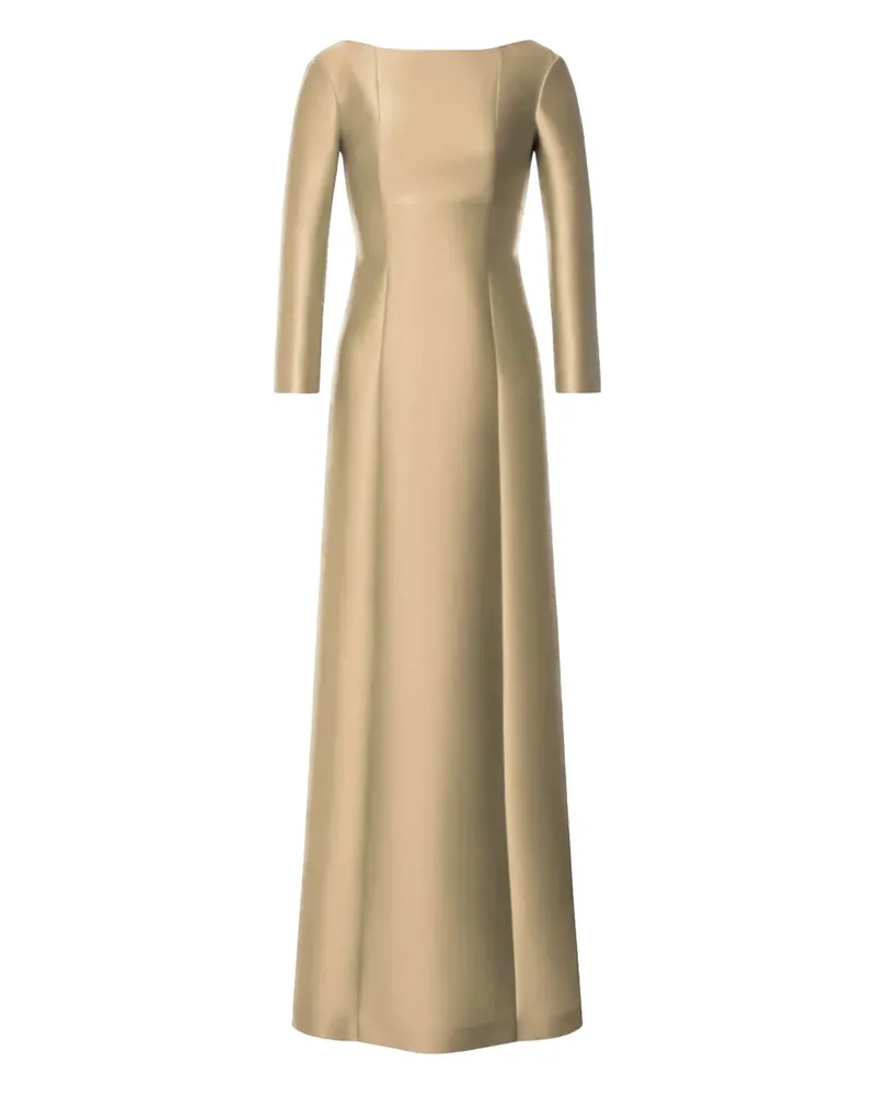 Alberta Ferretti Langärmeliges Maxikleid - Nude Nude