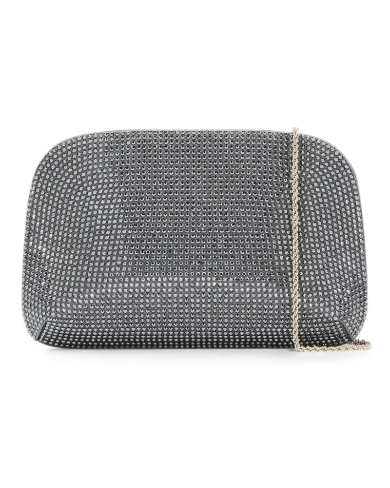 Giorgio Armani crystal-embellished chain-strap clutch bag - Grau Grau
