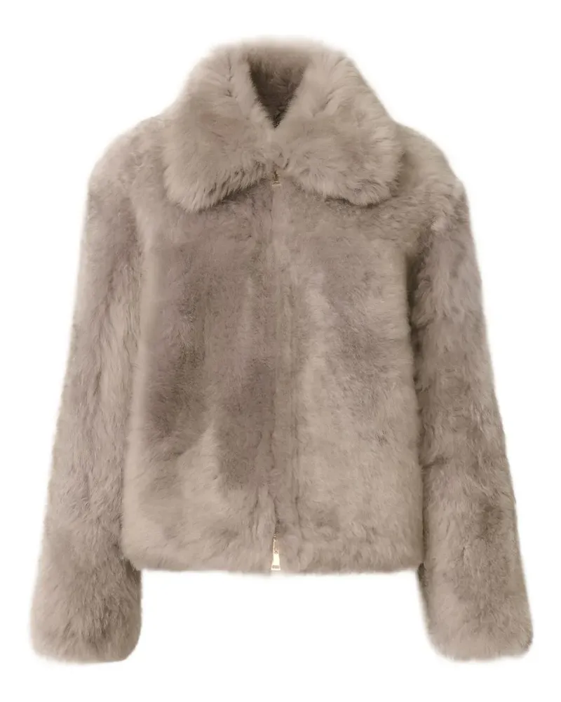 Fabiana Filippi shearling zip-front jacket - Grau Grau