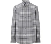 Kariertes Hemd - Grau