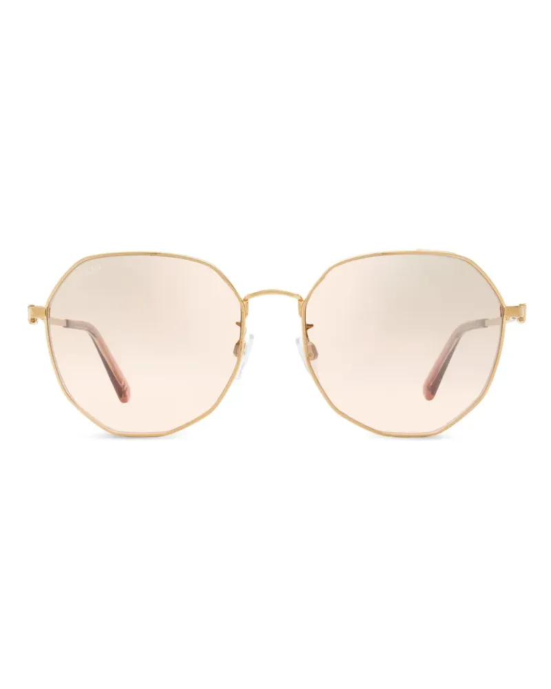 Bally Sonnenbrille mit geometrischem Gestell - Gold Gold