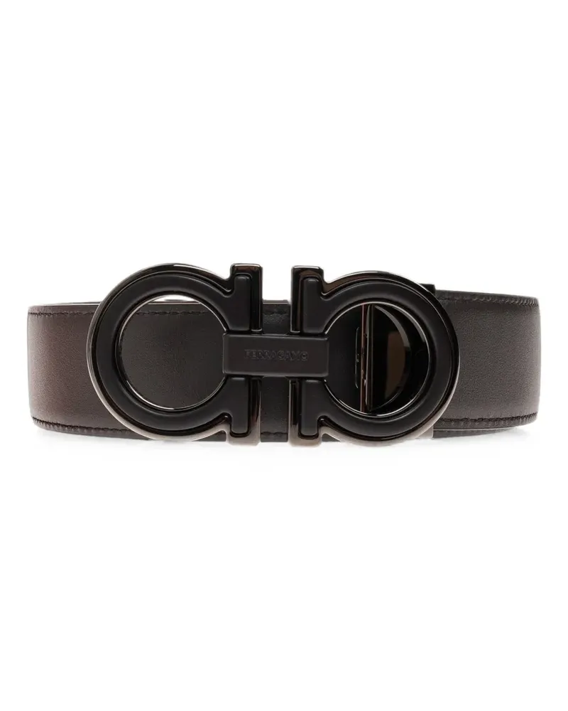 Ferragamo Gancini reversible belt - Braun Braun