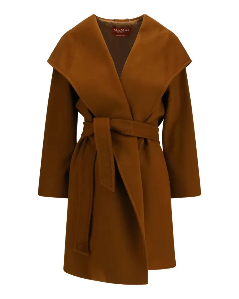 Max Mara belted shawl-collar coat - Braun Braun