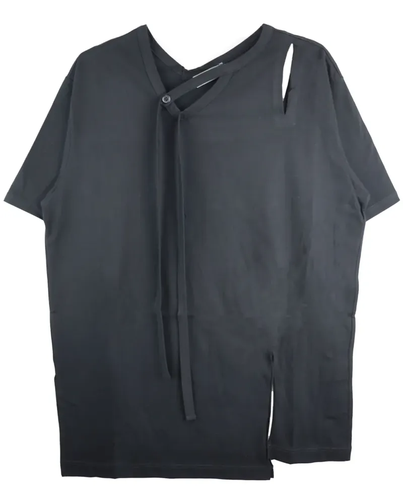 Yohji Yamamoto T-Shirt aus Jersey - Schwarz Schwarz