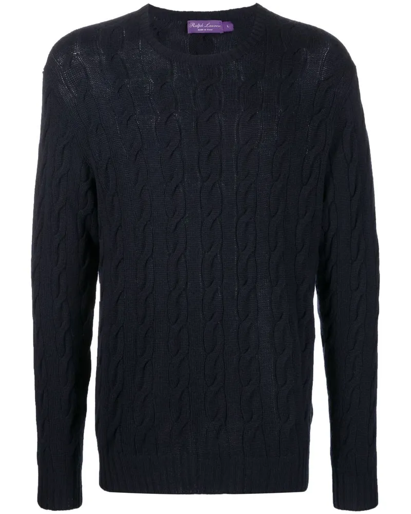 Ralph Lauren Pullover mit Zopfmuster - Blau Blau
