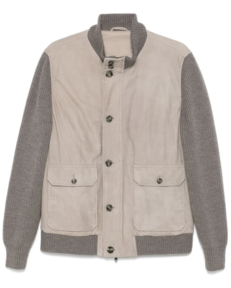 BARBA Jacke aus Wildleder - Grau Grau
