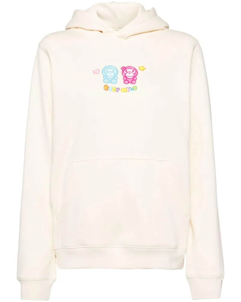 BAPE Hoodie mit Logo-Stickerei - Nude Nude