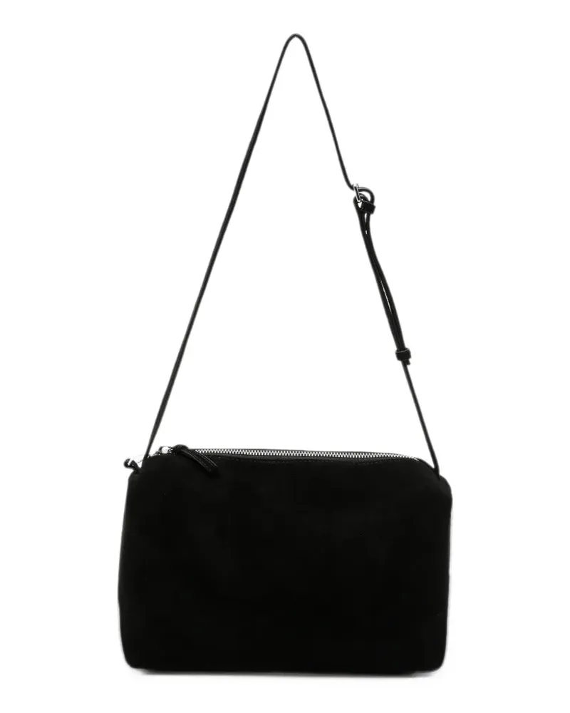 LOW CLASSIC suede shoulder bag - Schwarz Schwarz