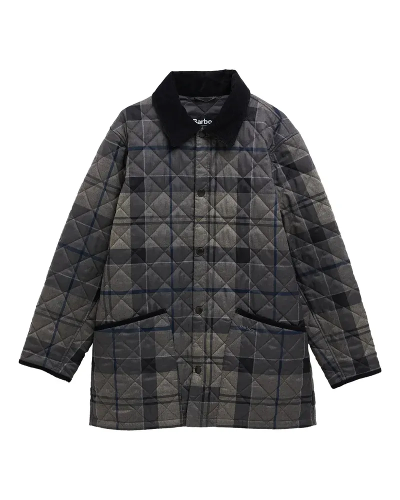 Barbour tartan quilted jacket - Grau Grau