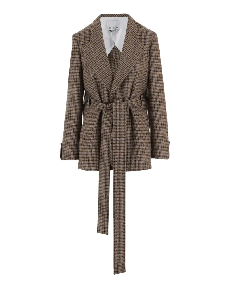 Sa Su Phi belted checked blazer - Braun Braun