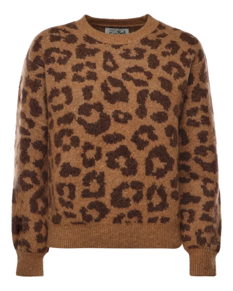 MC2 Saint Barth Pullover mit Leoparden-Print - Braun Braun