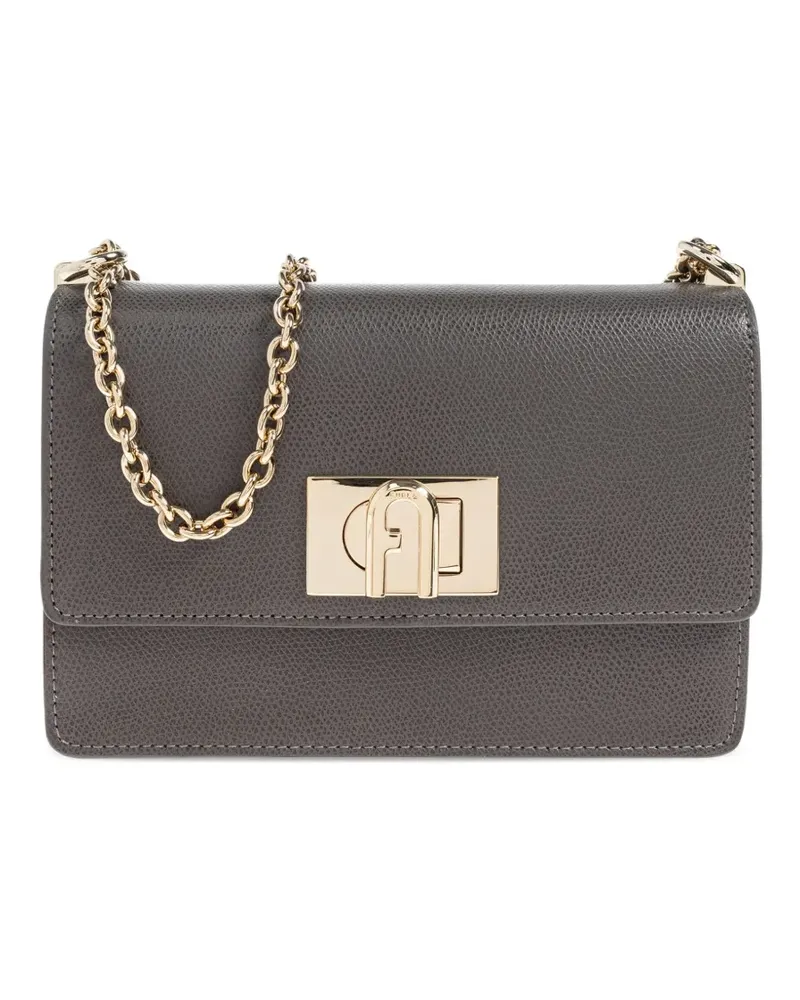 Furla Mini 1927 Umhängetasche mit Kettenriemen - Grau Grau