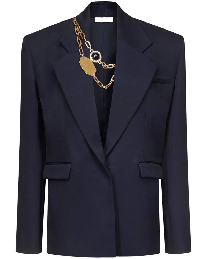 Area Blazer mit Kettendetail - Blau Blau