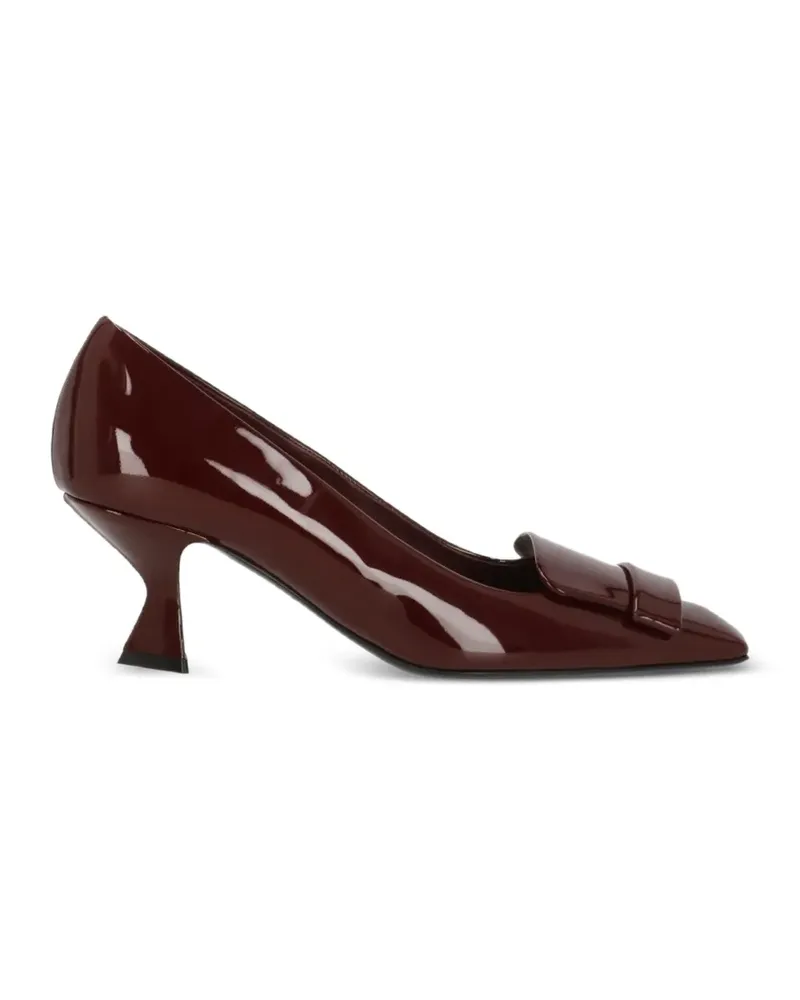 Sergio Rossi Eckige Pumps mit Schnallendetail - Rot Rot