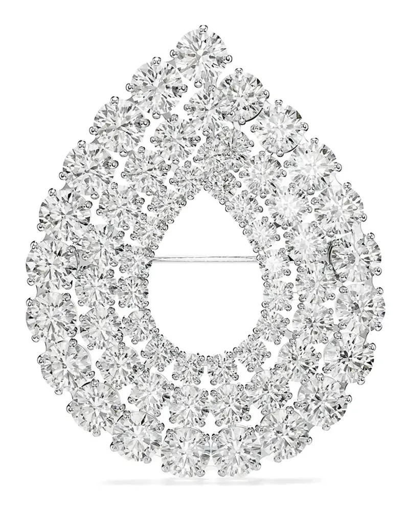 Swarovski Anstecknadel mit Kristallen - Silber Silber