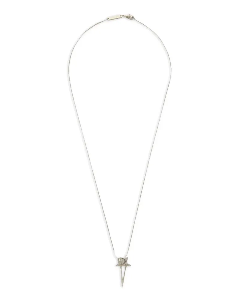 DRKSHDW by Rick Owens Pentagram charm necklace - Silber Silber