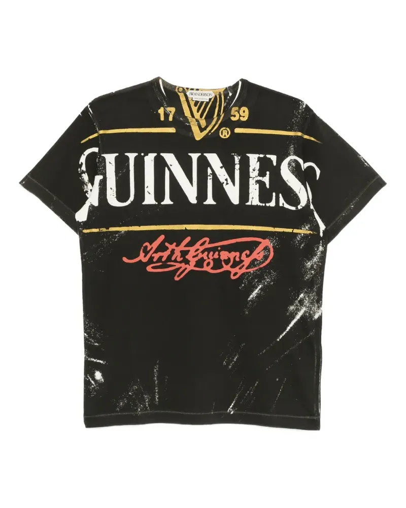 J.W.Anderson x Guinness T-Shirt mit Flaschen-Print - Schwarz Schwarz