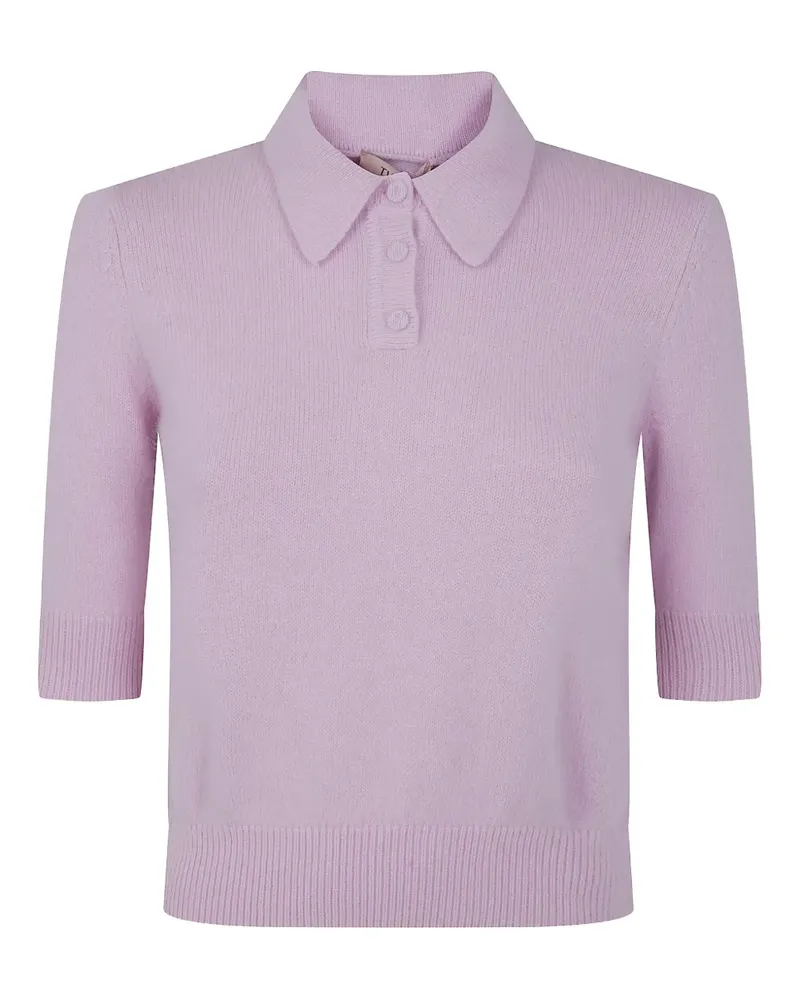 Twin-Set Geripptes Poloshirt - Rosa Rosa