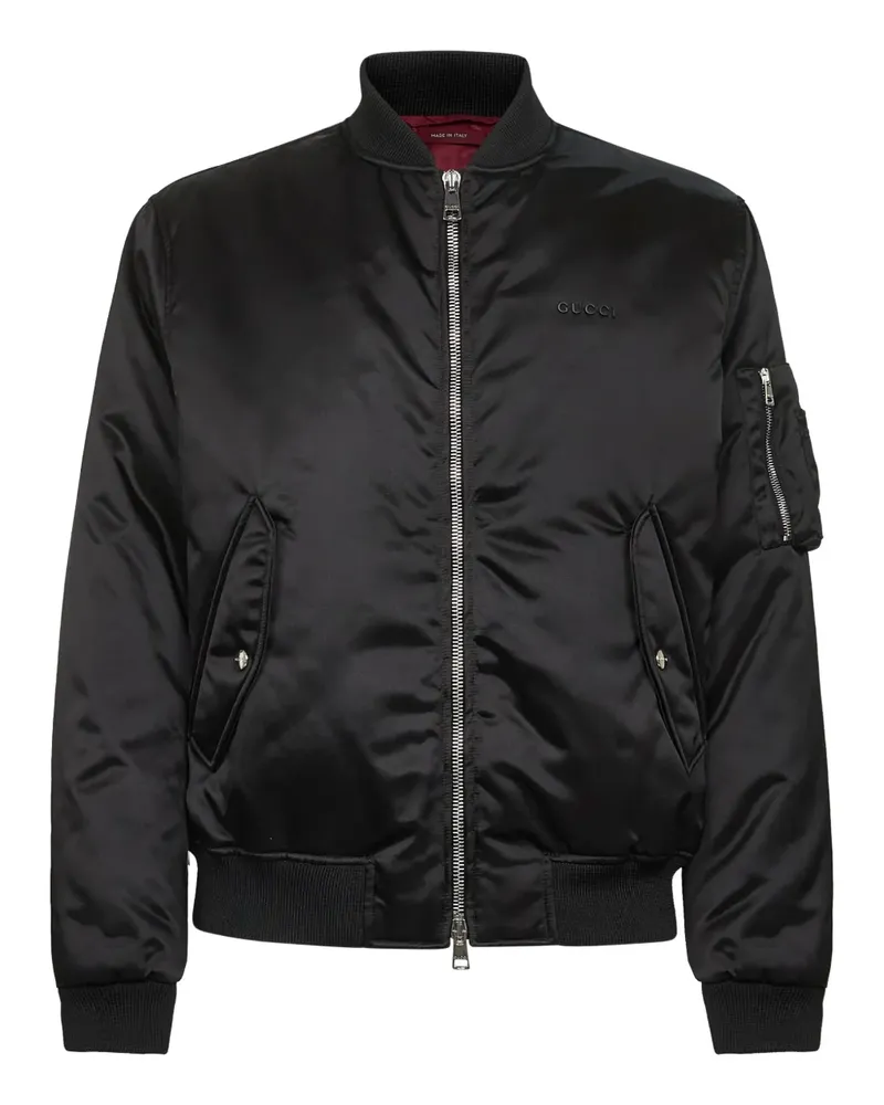 Gucci Bomberjacke mit Logo - Schwarz Schwarz