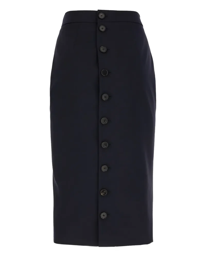 Alexander McQueen Geknöpfter Bleistiftrock - Blau Blau