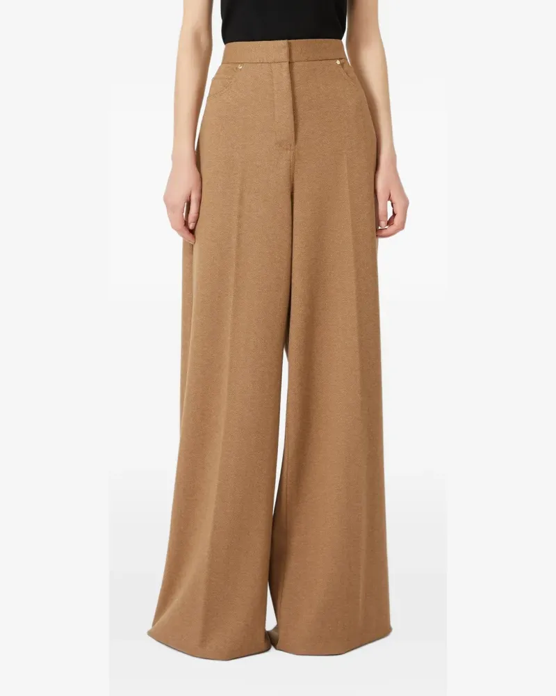 Max Mara Hose mit weitem Bein - Nude Nude
