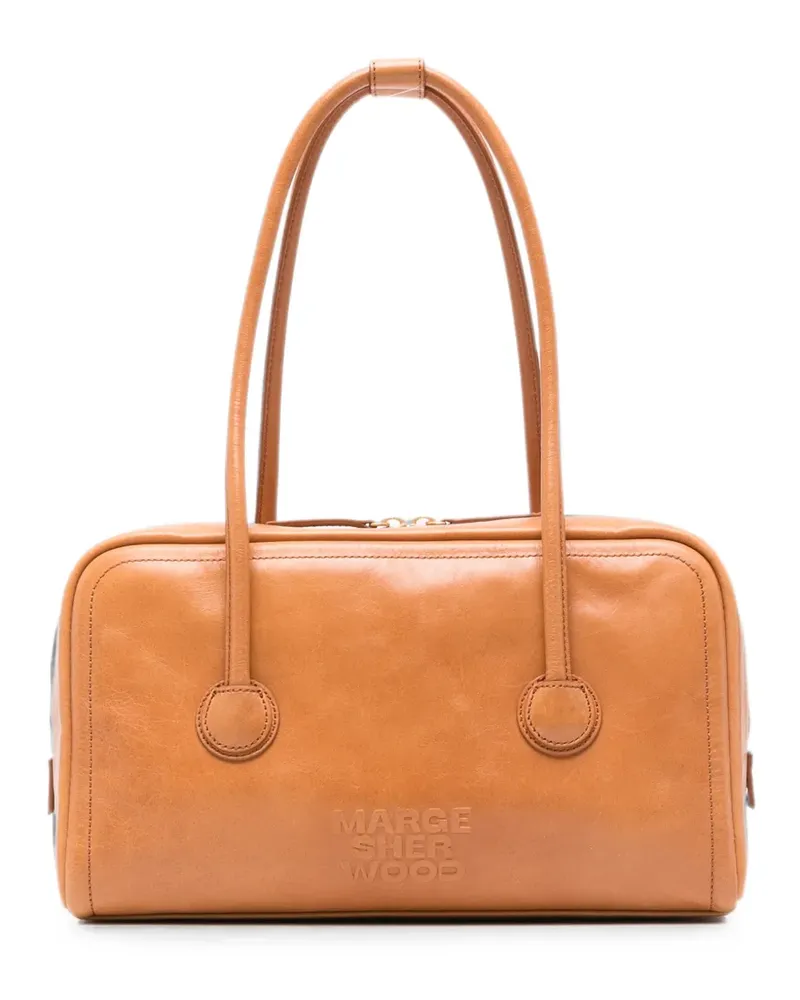 Marge Sherwood logo-debossed leather tote bag - Braun Braun
